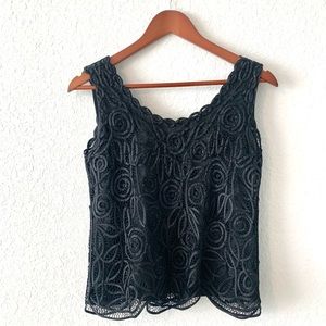 Vintage 1980s Beaded 100% Silk Floral Cut Cut Detailed Soulmates Blouse Small